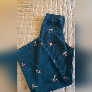 NWT Cider Corduroy Pants with Mushrooms 🍄